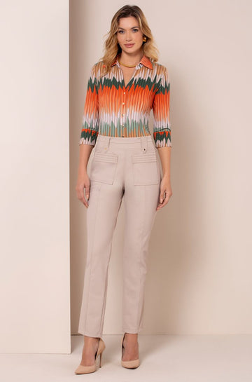 ONE UP - Calça Toquio Camel Bege